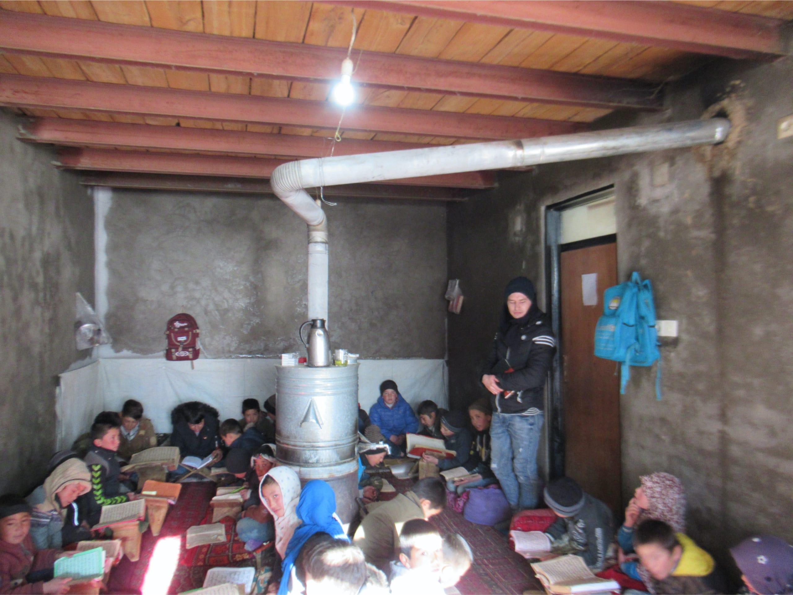 These kids can read because there is light in the room.