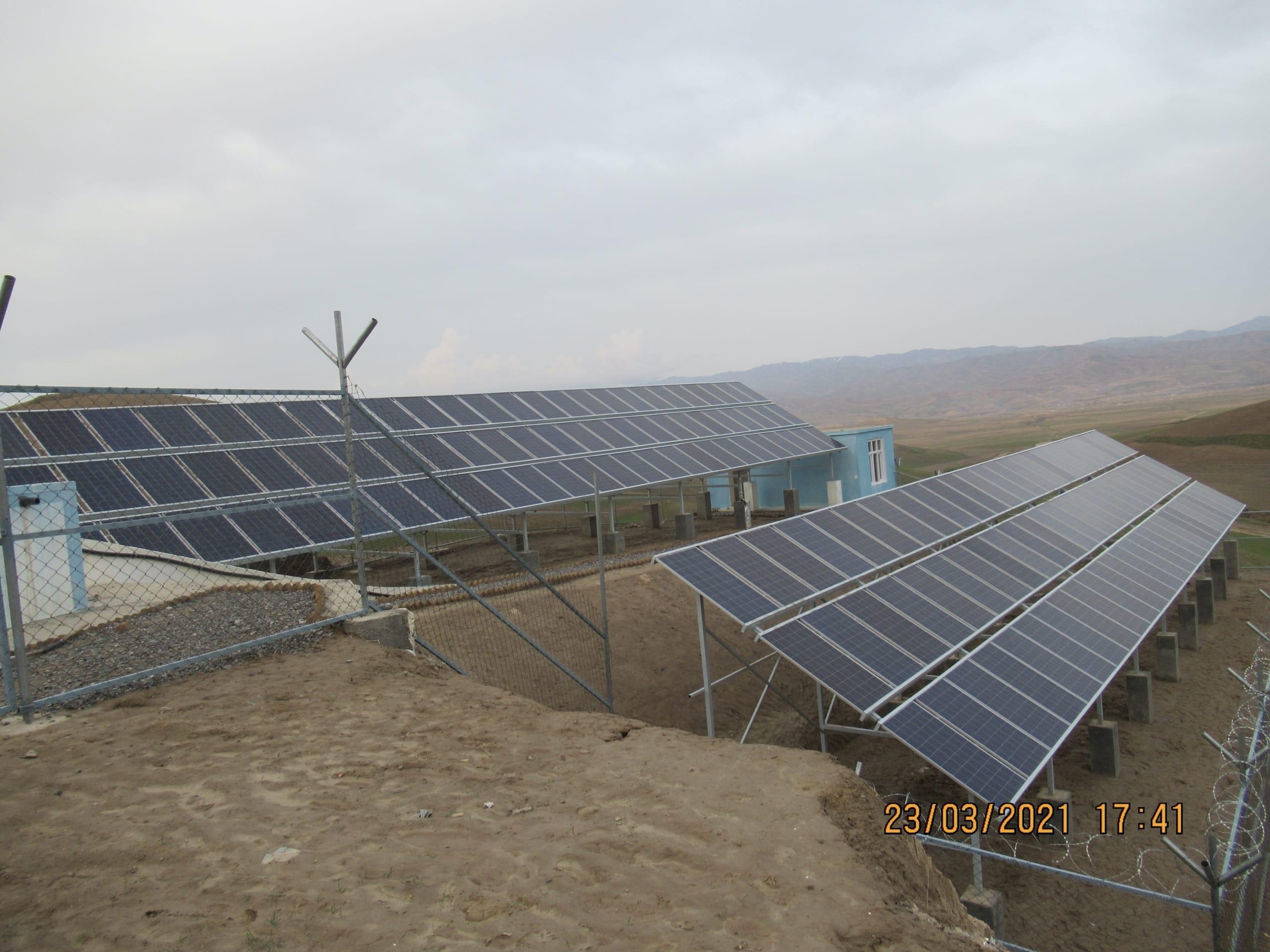 PV plant feeding mini-grid in Rustaq district, Takhr province